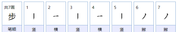 步的笔顺怎么写,步字的笔顺怎么写图1